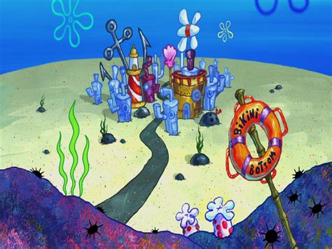 spongebob fish people|bikini bottom background spongebob.